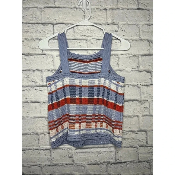 Banana Republic PLAID CROPPED SWEATER TANK XS. - Picture 4 of 6